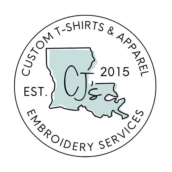 CJ's Tees & Apparel logo