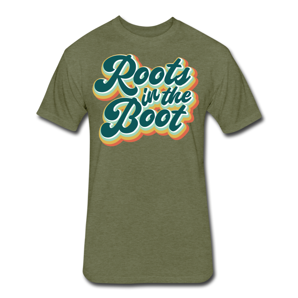Fitted Cotton/Poly T-Shirt by Next Level - heather military green